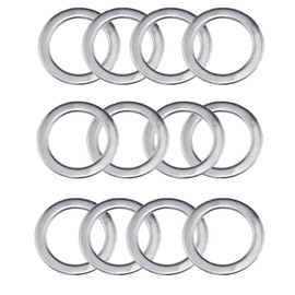 Meuey Lyot Thick Stainless Steel Pedal Washer Replacement for Mountain and Road Bikes (Silver) -12PCS