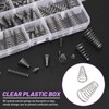 Swpeet 123Pcs 10 Sizes 0.3/0.5/0.7/0.8/1 Stainless Steel Conical Spring Taper