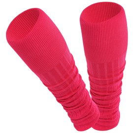 TODO Women's Cotton Leg Warmers - Soft and Comfortable Leg Warmers for Everyday Dancing, Sports, Gym, Mountain Tours., Red (Amaranth)