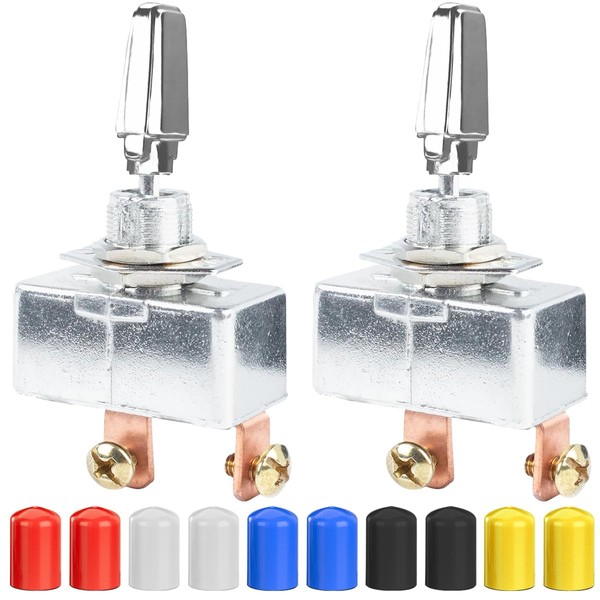 Xiatiaosann 2 Pcs Heavy Duty Toggle Switch DC 12V 50A