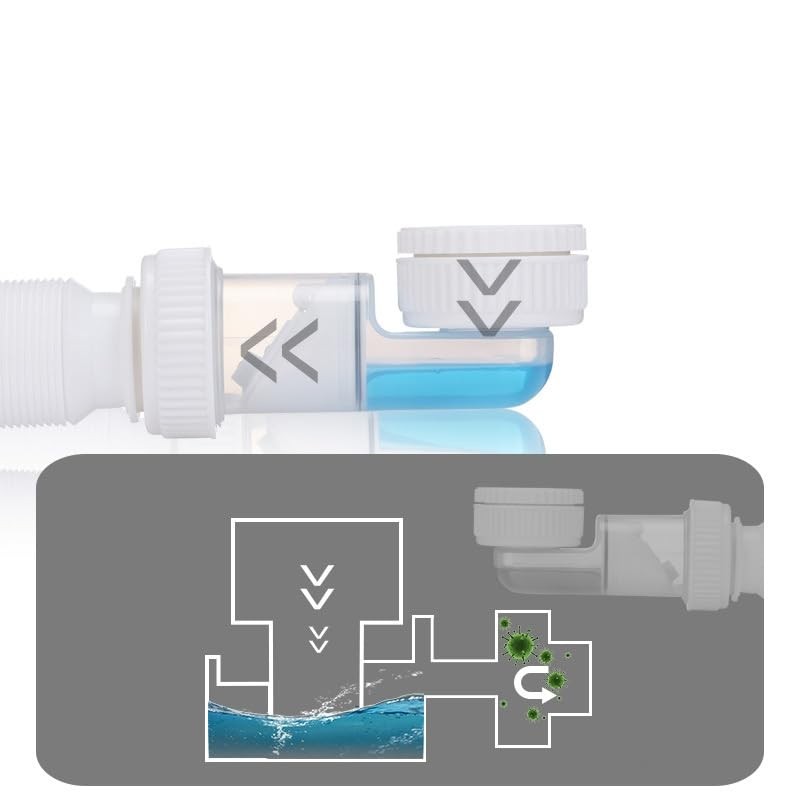 Fokroin 11/4 Inch Siphon, Flexible Siphon, Space-Saving Siphon, Plastic Tube