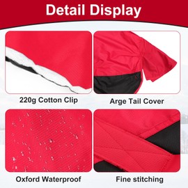 Mini Horse Pony Foal Horse Blankets,1600D Oxford Cold Weather Horse Trunout Sheets, Medium Weight Winter Horse Care Blankets with 280g Filling Liner (Red&Black, US 55 inch/EU 110 cm)