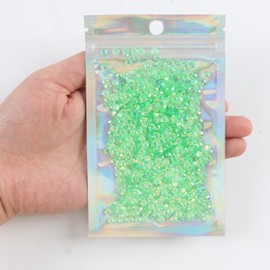 2500pcs 4mm 25gram Jelly Rhinestone AB Color Non Hotfix Glitter Resin Rhinestone Bling Diamonds for Mugs, Bottles, Tumblers, Craft Decoreation (T52 Transparent Olive AB)