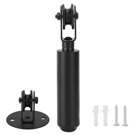 Hapivida Chandelier Pulley, Black Pulley Wheel Pendant Lamp Wire Pulley Bearing Rod Adjustable DIY Industrial Chandelier Mount for Pedant Lights, Ceiling Fan Light