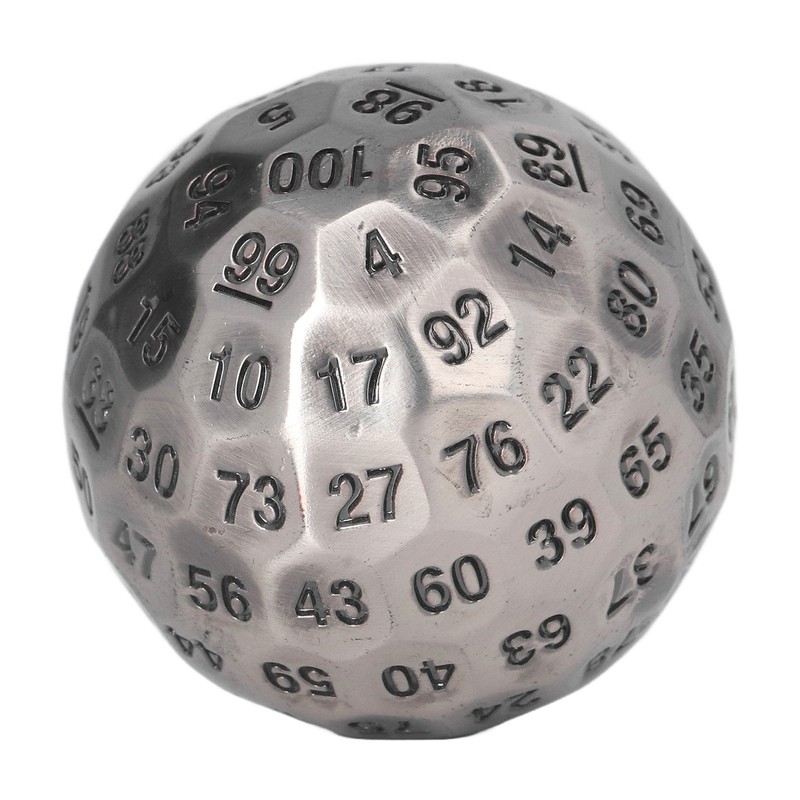 Polyhedral Metal Dice Exquisite Heavy 100 Sided Role Playing Dice
