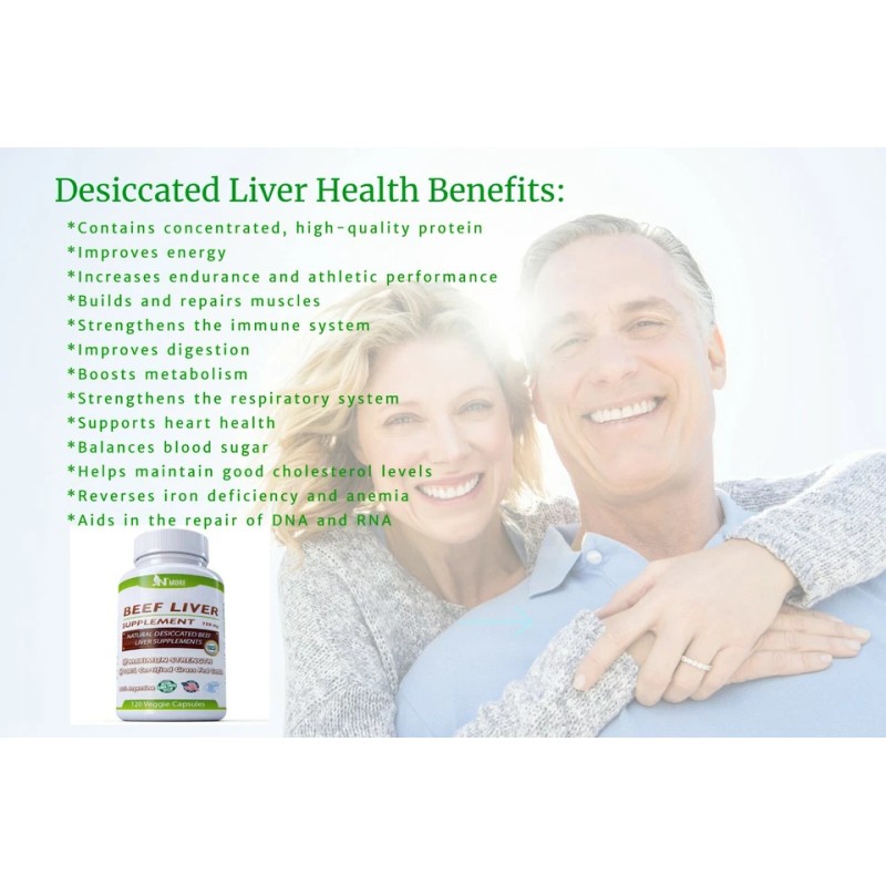 100% Grass-Fed Desiccated Beef Liver Capsules – Nutrient-Rich Supplement for