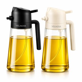 2-Pack Olive Oil Sprayer Set - Glass Oil Mister for Cooking