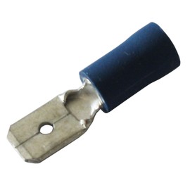 50 x Blue 6.3mm Male Spade Connector Push On Car Radio Speaker Crimp Terminal