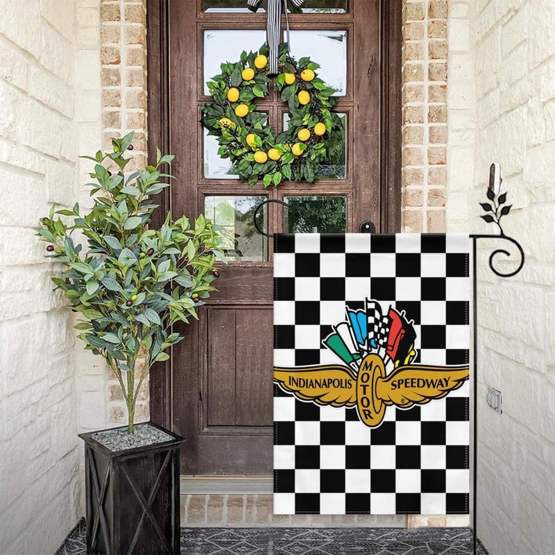Indy decorations Motor Race Garden Flag 12x18 Inch, Garden Flags