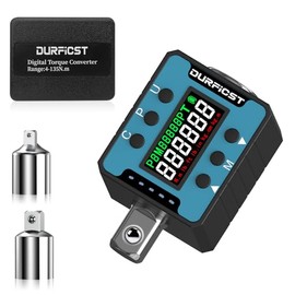 DURFICST Digital Torque Wrench, 1/2 Inch Digital Torque Adapter with Sound and Light Alarm, Digital Torque Clasps, Range 10-320 N.m, Suitable for Cars, Bicycles, Motorcycles