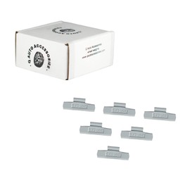 Q-AutoAccessories MC style 3/4 oz, 0.75 oz, Wheel Balancing Clip on, Hammer on Wheel Weights, coated (lead free) (50 pcs/box) (Q-AA-CO75MC-50)