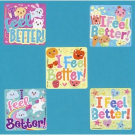 SmileMakers 10 I Feel Better Large Stickers - Rewards - Medical