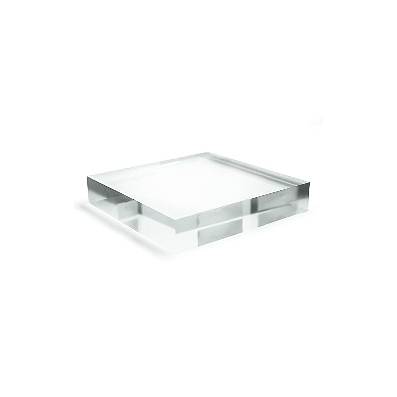 Solid Clear Acrylic Block - Decorative Pedestal, Plinth, Riser for