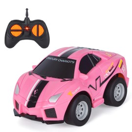 Highttoy Toy from 2 3 4 Years Girls, Remote Controlled Car from 3 Years 2.4GHz RC Car Toy from 2 Years Girls Gift Motor Skills Toy with Remote Control, Pink