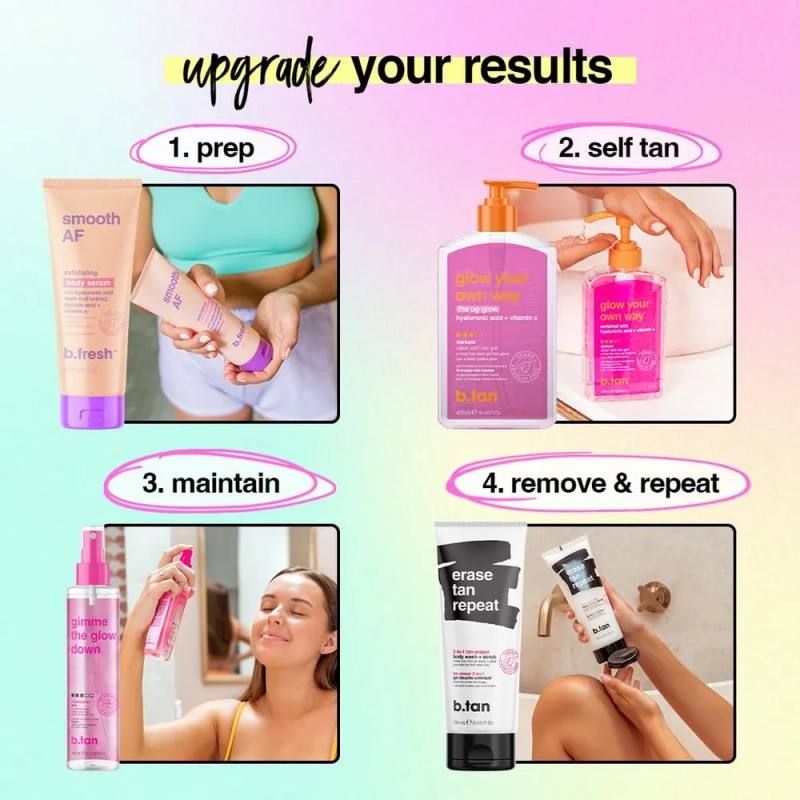 Gel Autobronceador B.tan Best Clear Glow Your Own Way 480