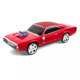 Hooked Electronics Dodge Challenger 1968 Bluetooth Portable Speaker w/ LED Light USB/AUX/FM Radio - Red