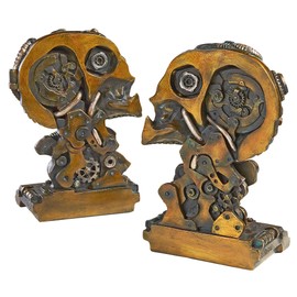 Design Toscano Cyborg Skeleton Bookend Statue