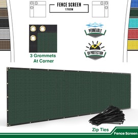 Goleray Fence Privacy Screen 4'x20' Fencing Panels for Outside 170GSM Mesh Fence Cover for Backyard Gate Barrier Balcony Screen Portable Pool Deck Fence, Green