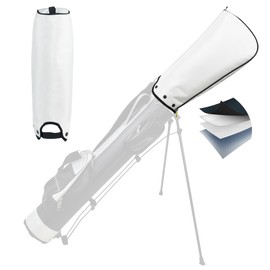 Golf Club Bag Rain Hood Cover with Padded Protection for Sunday Bag, Pitch N Putt Bags, Half Bags, Rain Cover Replacement, Rain Cape, All Weather Resistance Travel Top Covers, Fits on Most [White]
