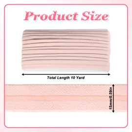 10 Yards Silicone Gripper Elastic for Clothing, Non-Slip Stretchy Silicone Elastic Tape 5/8inch Wide Elastics Band Gripper for DIY Crafts Underwear Bra Headband, Blanched Nude