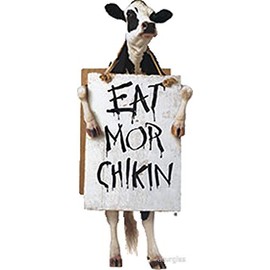Eat Mor Chikin - Sticker Graphic - Auto, Wall, Laptop, Cell, Truck Sticker for Windows, Cars, Trucks
