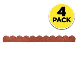 Rubberific Smart-Loc Rubber 4-Foot Scalloped Landscape Edging Border (2, Red)