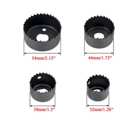 TA-VIGOR Hole Saw Kit 1-1/4 Inch 32 mm to 2-1/8 Inch 54 mm, M42 Bimetallic Hole Saw Cr-V Steel Drill Bit for Wood Plastic PVC Board Drywall