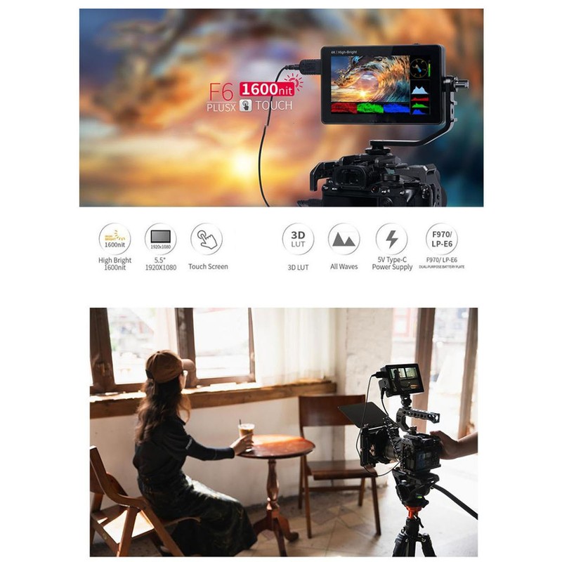 F6 PLUSX 5.5 Inch Camera Field Display 1600nit IPS FHD