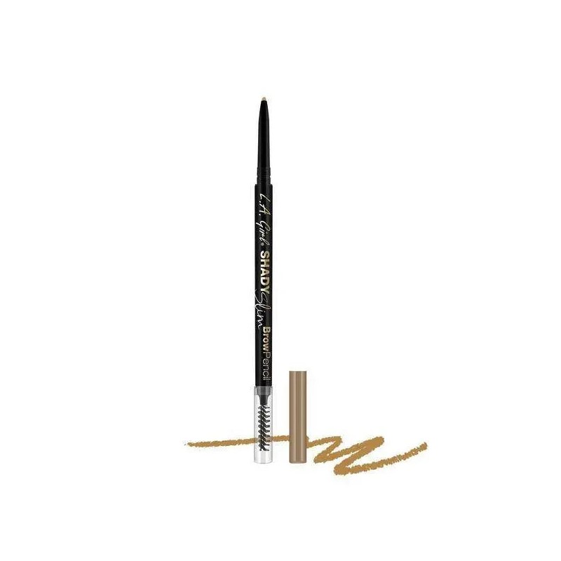 LA Girl Shady Slim Brow Pencil, Black - Black hair