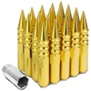60mm Aluminum M12 x 1.5 6-Point 20mm OD Gold 20