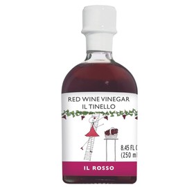 IL TINELLO Red Wine Vinegar – Aceto di Vino Rosso, 250ml (8.45 fl oz) – Italian Red Grape Vinegar, 7% Acidity, Robust & Full-Bodied, Ideal for Roasting & Salads, Product of Italy