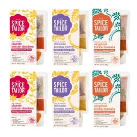 Spice Tailor 3 Simple Steps Restaurant Quality Meals in Minutes Kits Ready in 10 Minutes (6 Pack, Indian Curry Variety)