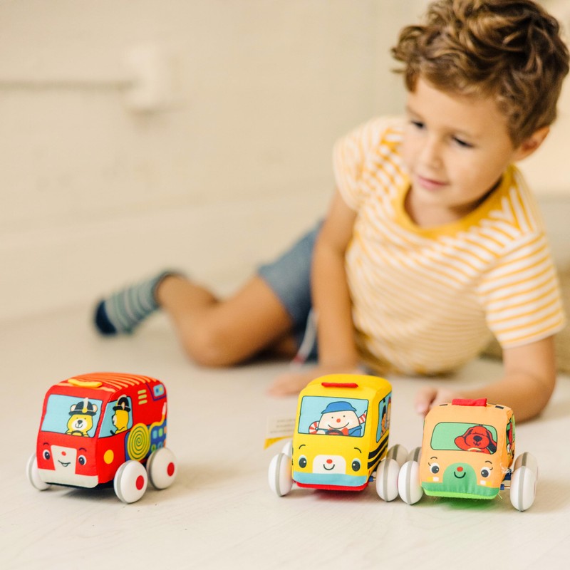 Melissa & Doug K's Kids Pull-Back Town Vehicle Set -