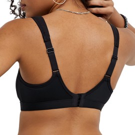 Champion Women's Spot Comfort Full Support Sports Bra, Black, 38C