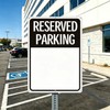 (2 Pack) Blank Reserved Parking Sign, Write-On Sign, 14x10 Inches