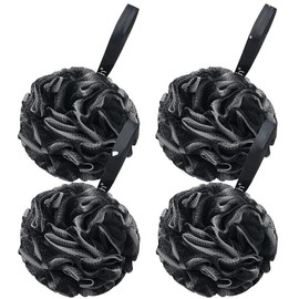Loofah Sponge 75g/Piece, Loofah for Men Body Scrubber - Bath Sponge Loofa Set of 4 Black (Large) - Style: White, Size: Large (Pack of 4)