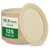 biocean 12.5 Inch Compostable Oval Plates [125-Value Pack] - Sustainable