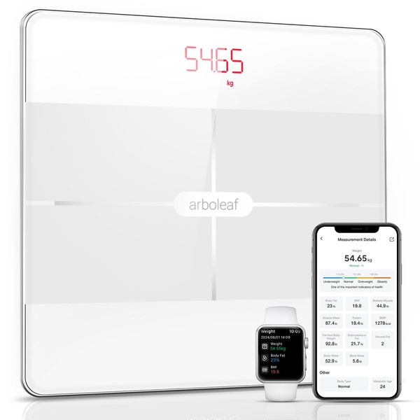 arboleaf Smart Bathroom Scales for Body Weight, arboleaf Digital Weighing