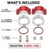 2, 2.5 and 3 Inch Anodized Aluminum Quick-Release V-Band Clamp