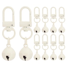 PATIKIL 10 PCS Dog Bell, Cat Bell Small Pet Collar Bells Keychain Cute Bulk Loud Jingle for Dog Collar Charm Pendant Necklace Accessories DIY Crafts Christmas, Black