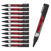 CROWN Permanent Markers Bullet Tip Markers - Pack Of 12