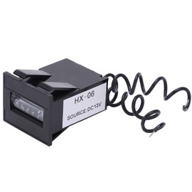 Hilitand Electromagnetic Counter 6 Digits Electronic Industrial Totalizer with No Clear Function HX-06 for Textile Machinery Mining(12V)