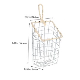 Levemolo Iron Crafted Wire Storage Basket Multi-Purpose Organizer Small Bread Fruit Snack Basket Wall Storage Basket Handle