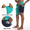 FT FENTENG Mens Swim Trunks with Compression Liner, Men Bathing