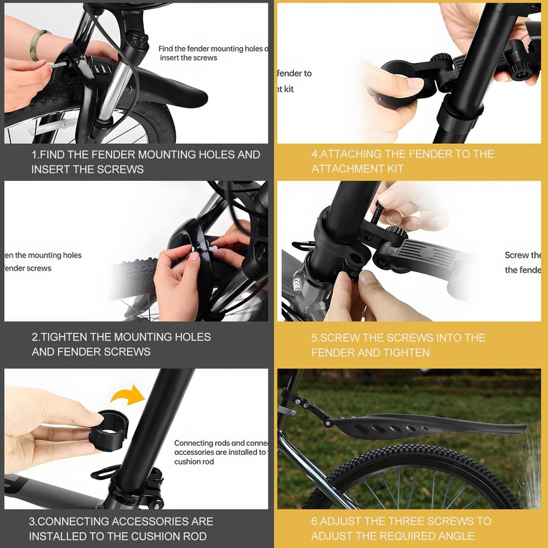 FAELNK Bicycle Mudguard Set Front and Rear Children's Bicycle Mudguard