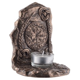 Veronese Viking Compass Vegvisir Tea Light Bronzed
