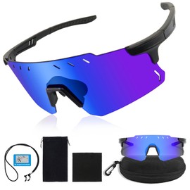 Fractoluxe Fast Glasses Men Women Cycling Glasses and Sports Glasses UV400 Protection Polarised and Windproof Cycling Glasses for Cycling, Running, Skiing, Quick Glasses Rave Outdoor Activities