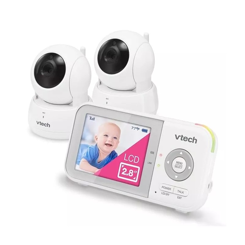 Vtech VM923-2 Baby Monitor 2.8” Screen 1000Ft Range Pan-Tilt-Zoom -