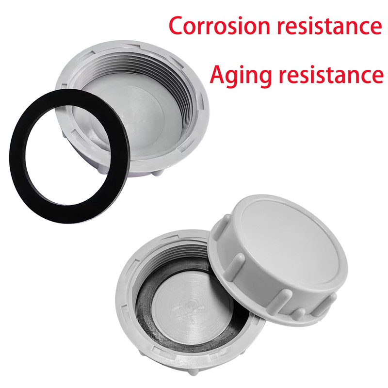 Qrity 2 Pack PVC Pipe End Cap Waste Processor Blanking
