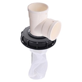 IBC Lid Filter Rainwater Filter DN 150 Branch DN 75 Water Filter Lid 3-Way IBC Tank Filter Tank Cap with Mesh Filter Washable Nylon Filter Bag Barrel Replacement Filter for IBC Rainwater Tank